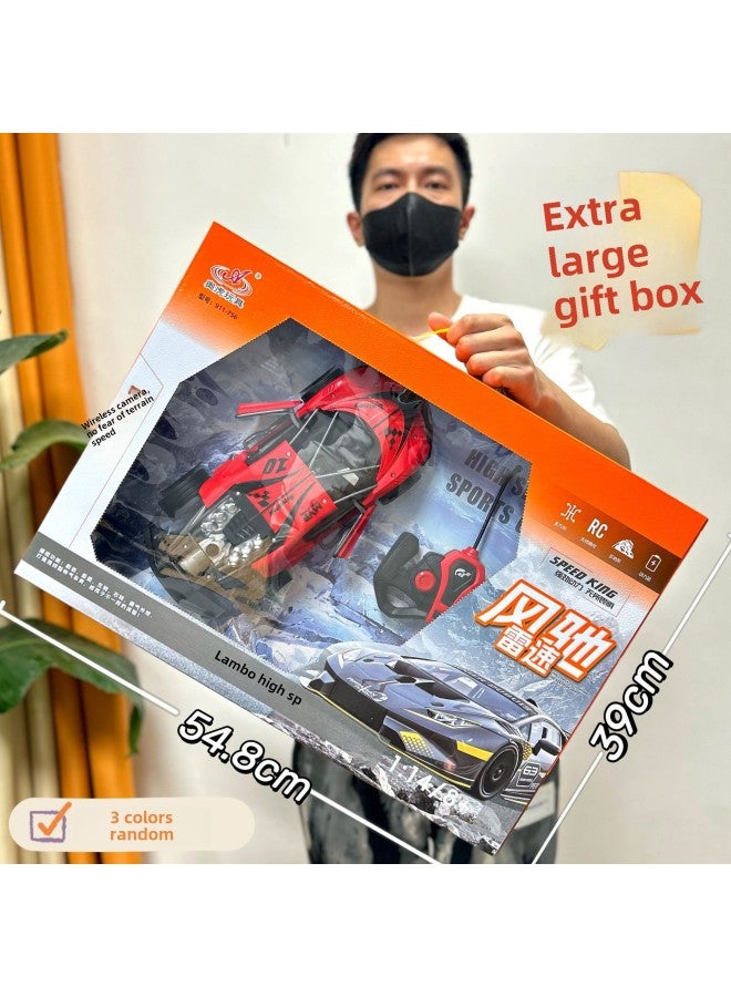 Children's Large Remote Control Car Climbing Car Racing Car Remote Control Car Boy Toy Institution Gift Stall Gift Box-Color:585-108 Energy Simulated Remote Control Car With Light  - Image 3