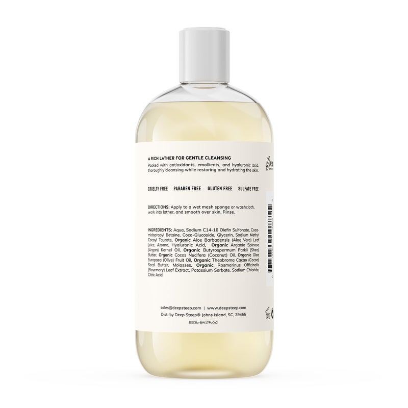 Deep Steep Body Wash, Pure Coconut, 17 oz â€“ Hydrating Shower Gel with Hyaluronic Acid, Shea Butter, Aloe Vera & Argan Oil â€“ Vegan, Clean Beauty, Clean & Refreshed Skin - Image 2