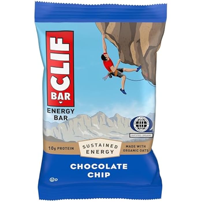 CLIF BAR - Energy Protein Bars - Chocolate Chip - Made with Organic Oats - Energy Bars - Non-GMO - (1 Count) - Image 1