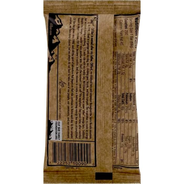 CLIF BAR - Energy Protein Bars - Chocolate Chip - Made with Organic Oats - Energy Bars - Non-GMO - (1 Count) - Image 5