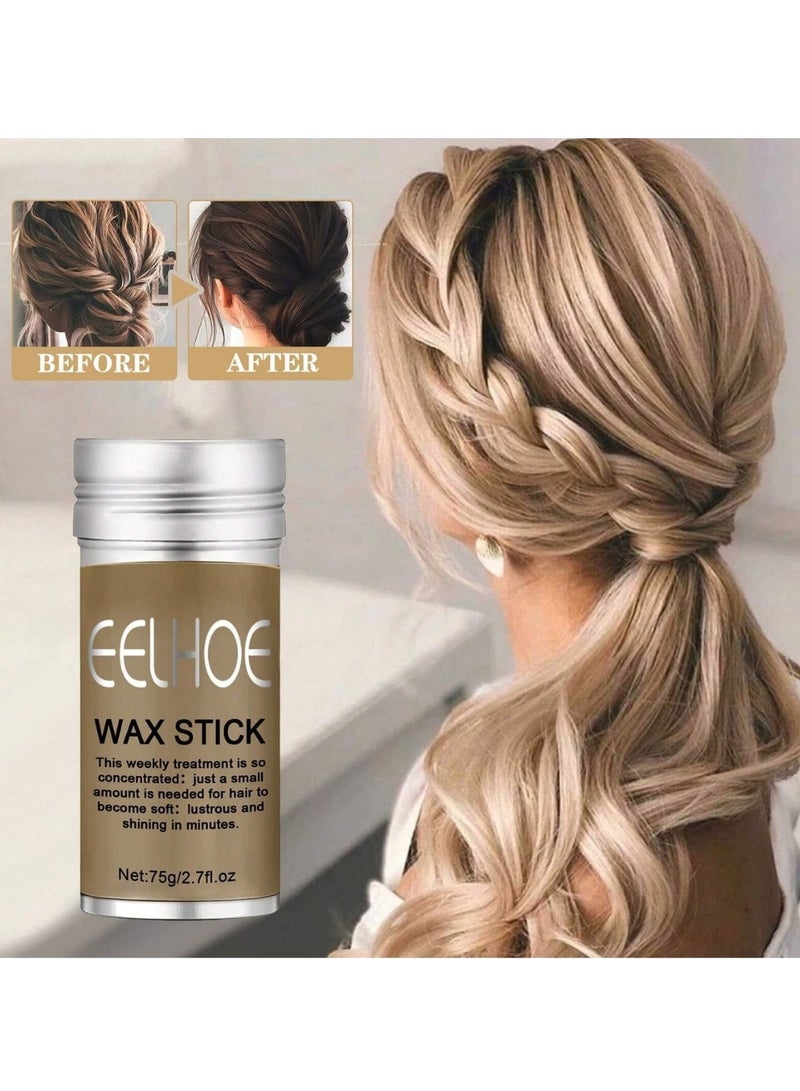 EELHOE 2 قطعة من عصا الشمع لمنتج تصفيف الشعر عصا دائمة الطول لعصا الشمع لتصفيف الشعر عصا الشمع لتنعيم الشعر وعصا لتمليس الشعر لتصفيف الشعر المستعار لعصا الشمع لمكافحة التجاعيد (75gx2) - Image 2