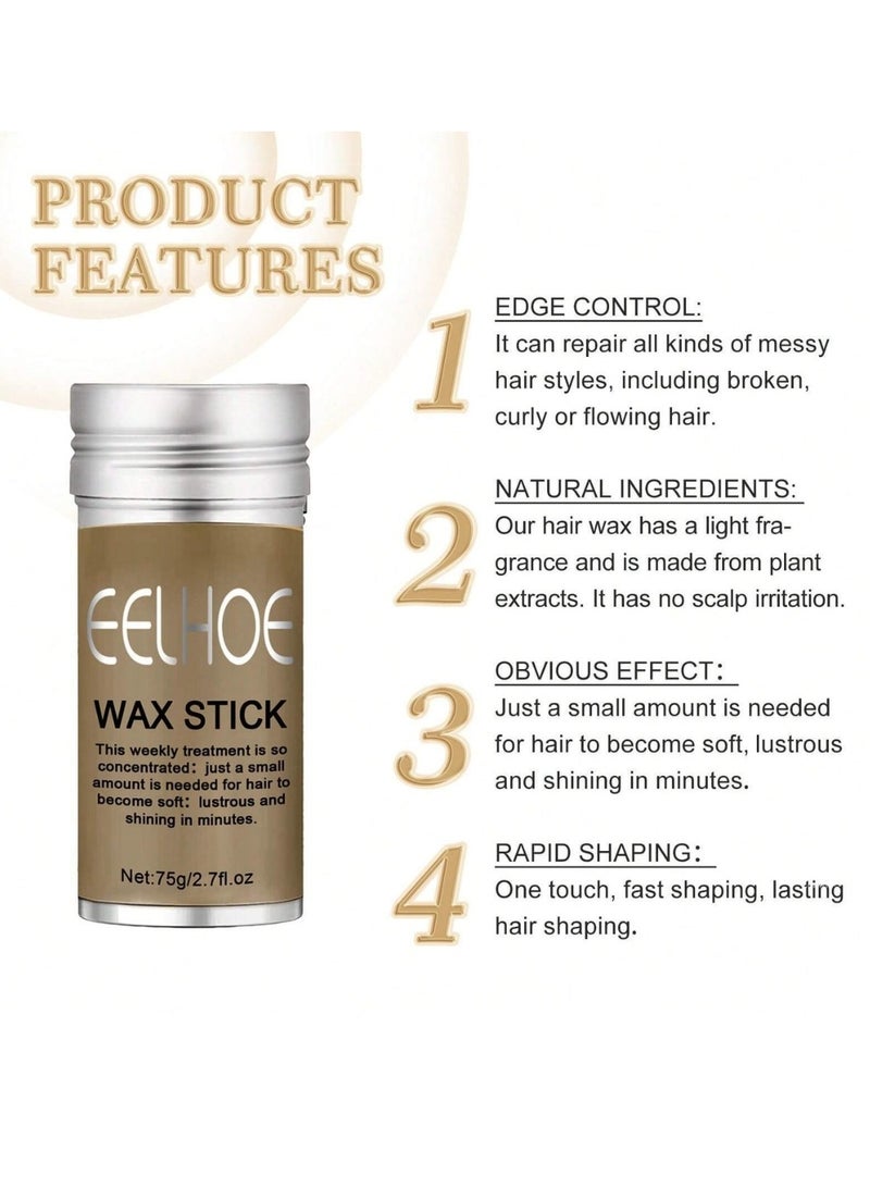 EELHOE 2 قطعة من عصا الشمع لمنتج تصفيف الشعر عصا دائمة الطول لعصا الشمع لتصفيف الشعر عصا الشمع لتنعيم الشعر وعصا لتمليس الشعر لتصفيف الشعر المستعار لعصا الشمع لمكافحة التجاعيد (75gx2) - Image 3