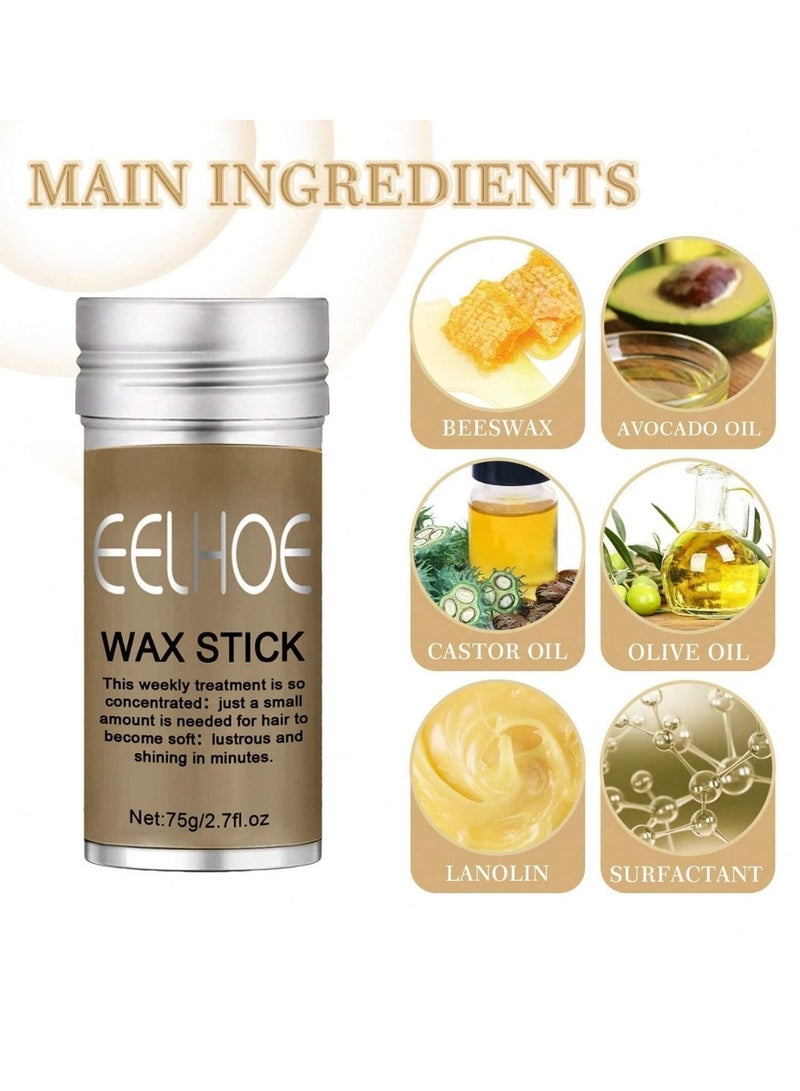 EELHOE 2 قطعة من عصا الشمع لمنتج تصفيف الشعر عصا دائمة الطول لعصا الشمع لتصفيف الشعر عصا الشمع لتنعيم الشعر وعصا لتمليس الشعر لتصفيف الشعر المستعار لعصا الشمع لمكافحة التجاعيد (75gx2) - Image 4