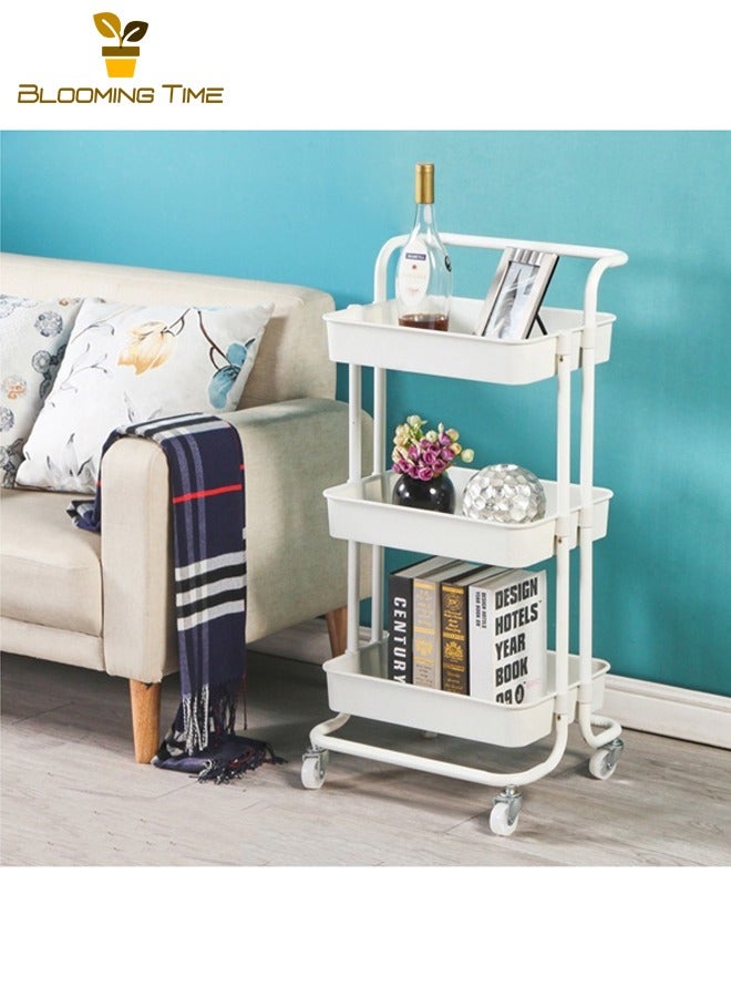 بلومنغ تايم رفوف عربات منزلية متعددة الطبقات، ورفوف تخزين قابلة للإزالة من الأرض إلى السقف في المطبخ، وعربات رفوف تخزين الوجبات الخفيفة في غرفة المعيشة في الحمام، ورفوف تخزين متعددة الطبقات بعجلات في غرفة المعيشة في المطبخ وغرفة النوم وغرفة المعيشة في غرفة النوم - Image 1