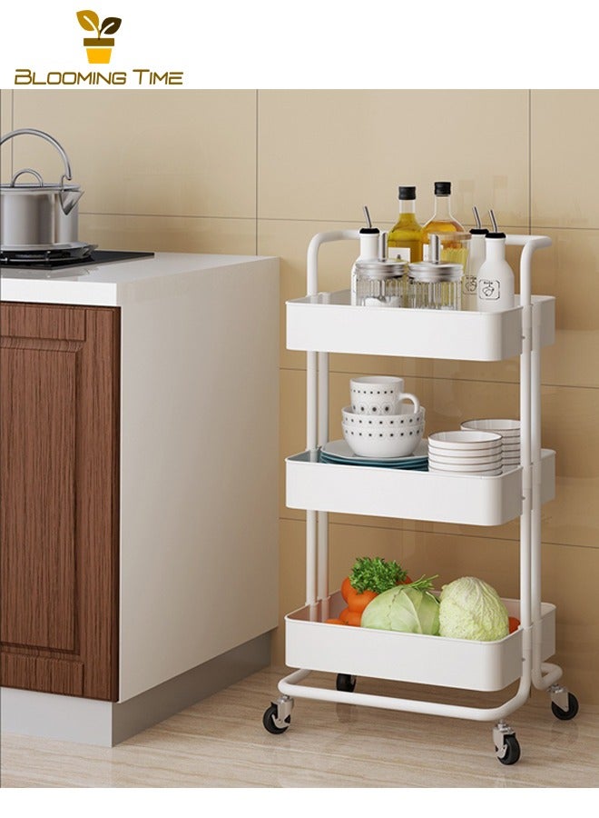بلومنغ تايم رفوف عربات منزلية متعددة الطبقات، ورفوف تخزين قابلة للإزالة من الأرض إلى السقف في المطبخ، وعربات رفوف تخزين الوجبات الخفيفة في غرفة المعيشة في الحمام، ورفوف تخزين متعددة الطبقات بعجلات في غرفة المعيشة في المطبخ وغرفة النوم وغرفة المعيشة في غرفة النوم - Image 3