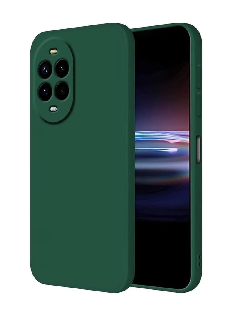 Case for Huawei Nova 13 Pro 5G Liquid Gel Rubber Bumper Case with Soft Microfiber Lining Cushion Slim Shockproof Protective with Camera Protection Cover for Huawei Nova 13 Pro Green - Image 1