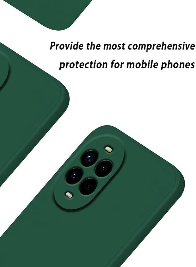 Case for Huawei Nova 13 Pro 5G Liquid Gel Rubber Bumper Case with Soft Microfiber Lining Cushion Slim Shockproof Protective with Camera Protection Cover for Huawei Nova 13 Pro Green - Image 2