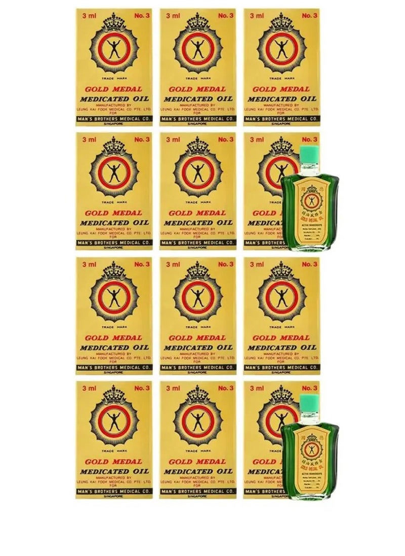 GOLD MEDAL Gold Medal Medicated Pain Killer Oil 3ml (Pack of 12)  - Image 1