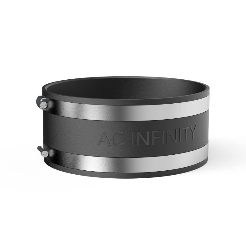 AC Infinity Noise Reduction Clamp 6-Inch, Duct Coupler with Stainless Steel Clamps, Flexible Rubber Coupling for Inline Fans and Carbon Filters in Growing and HVAC - Image 1