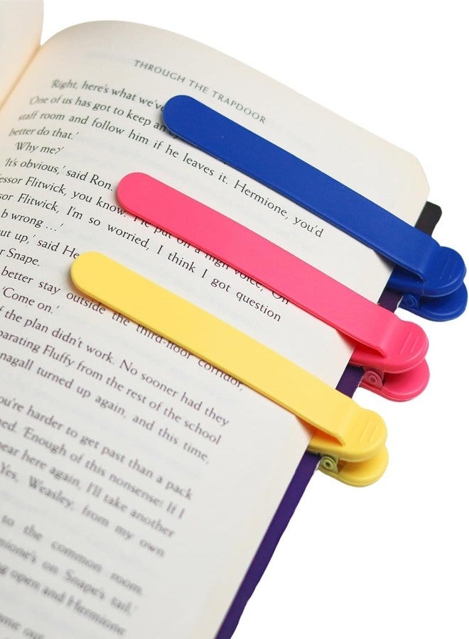 ECHSRT Silicone Automatic Bookmarks with Pen Insertion, Cute Book Marks Gifts for Reading Women, Men, Kids, Book Lovers, Readers, Unique Book Page Holders & Accessories Page Markers (Multicolor) - Image 1