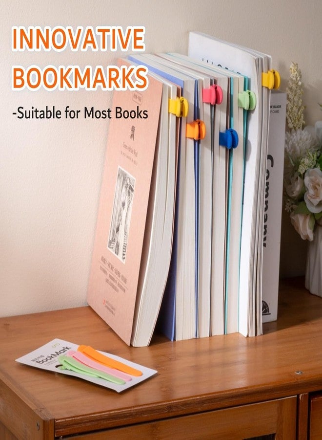 ECHSRT Silicone Automatic Bookmarks with Pen Insertion, Cute Book Marks Gifts for Reading Women, Men, Kids, Book Lovers, Readers, Unique Book Page Holders & Accessories Page Markers (Multicolor) - Image 5