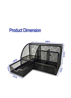 Kidepoch Pencil Holder for Desk, Metal Mesh Stationary Desktop Organizer, Strong Pen Holder Pencil Holder for School, Office and Home Desktop Accessories storage (Black)  - Image 2