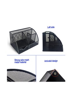 Kidepoch Pencil Holder for Desk, Metal Mesh Stationary Desktop Organizer, Strong Pen Holder Pencil Holder for School, Office and Home Desktop Accessories storage (Black)  - Image 3