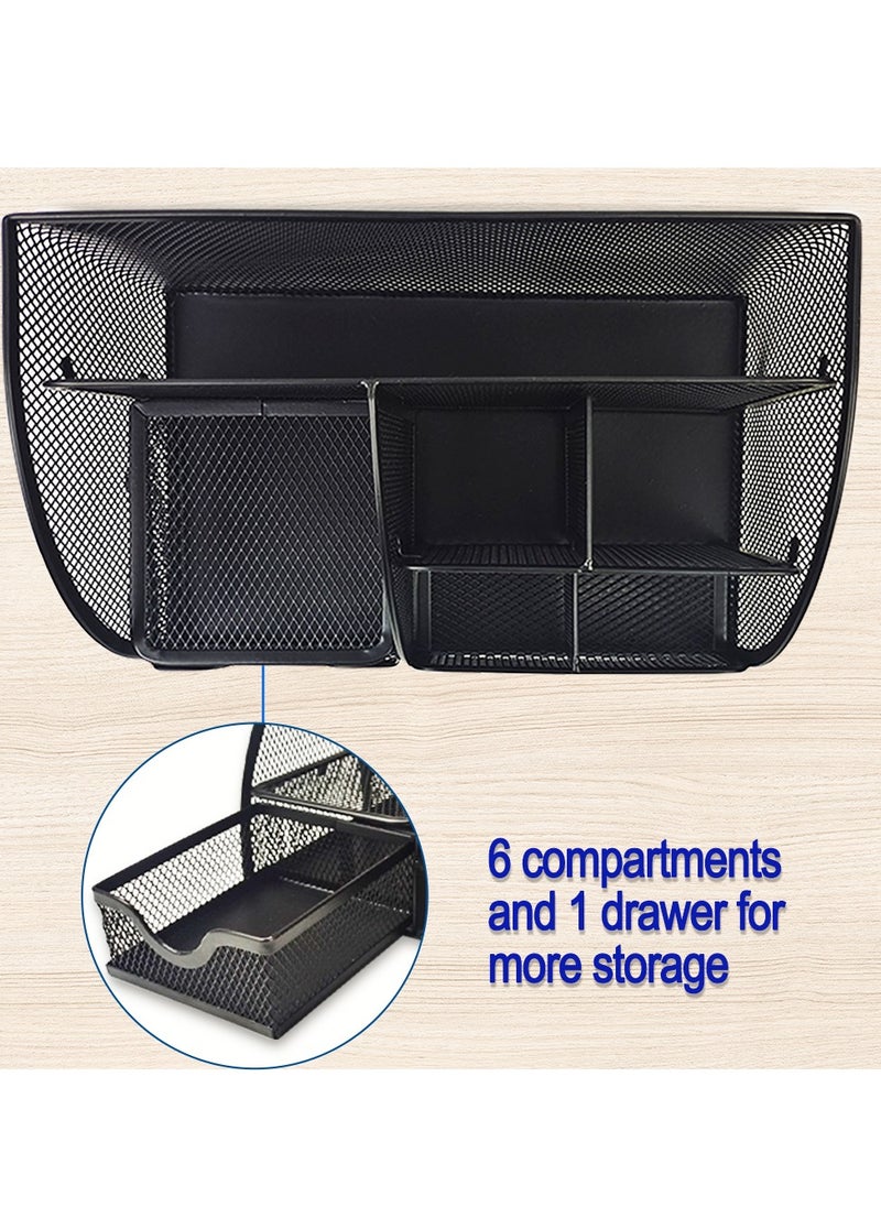 Kidepoch Pencil Holder for Desk, Metal Mesh Stationary Desktop Organizer, Strong Pen Holder Pencil Holder for School, Office and Home Desktop Accessories storage (Black)  - Image 4