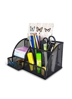 Kidepoch Pencil Holder for Desk, Metal Mesh Stationary Desktop Organizer, Strong Pen Holder Pencil Holder for School, Office and Home Desktop Accessories storage (Black)  - Image 1