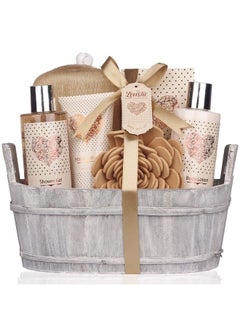 Spa Gift Basket – Bath and Body Set with Vanilla Fragrance by Lovestee - Bath Gift Basket Includes Shower Gel, Body Lotion, Hand Lotion, Bath Salt, Eva Sponge and a Bath Puff - pzsku/Z53652E2B43E7FDA13863Z/45/_/1682387495/015f6be3-605e-4f8b-bf54-a29a66b9ab30