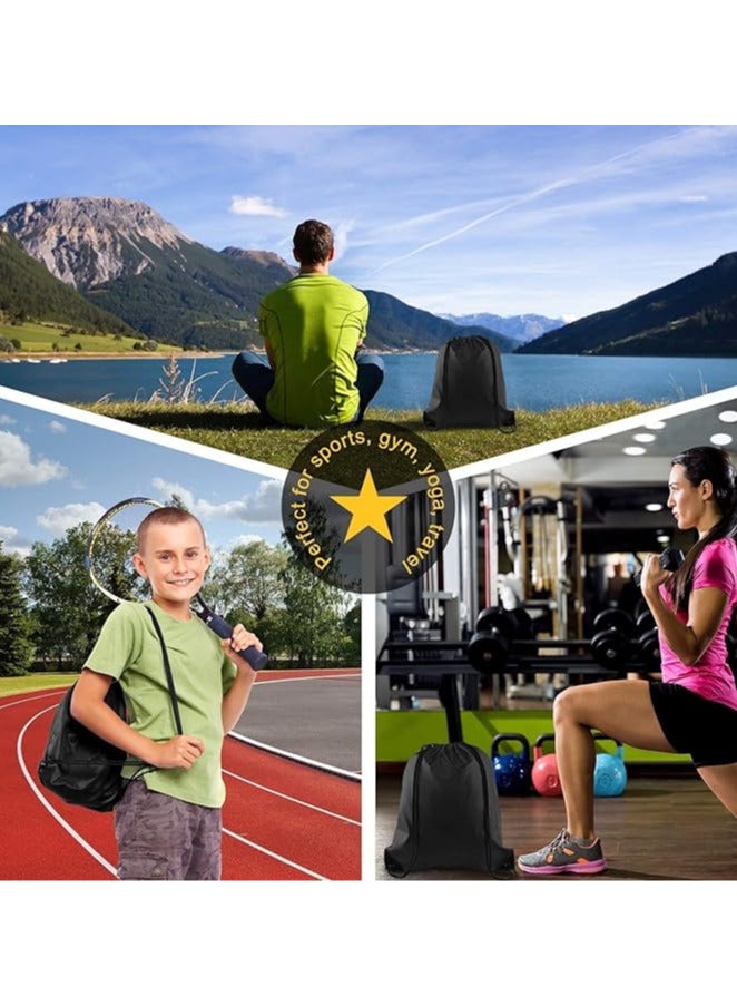 Drawstring Backpack Bags String Backpack Bulk Tote Sack Cinch Bag Sport Bags, for School Gym Traveling Yoga Beach Storage Gift (Pack Of 1) 34 X 39 Cm - Image 3