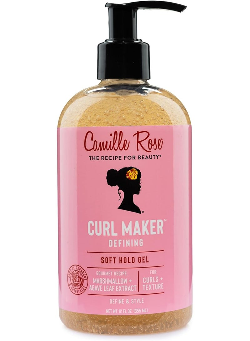 Camille Rose Curl Maker Jelly, crafted to nourish and define curls. Natural, clean formula. For coily, curly, wavy hair