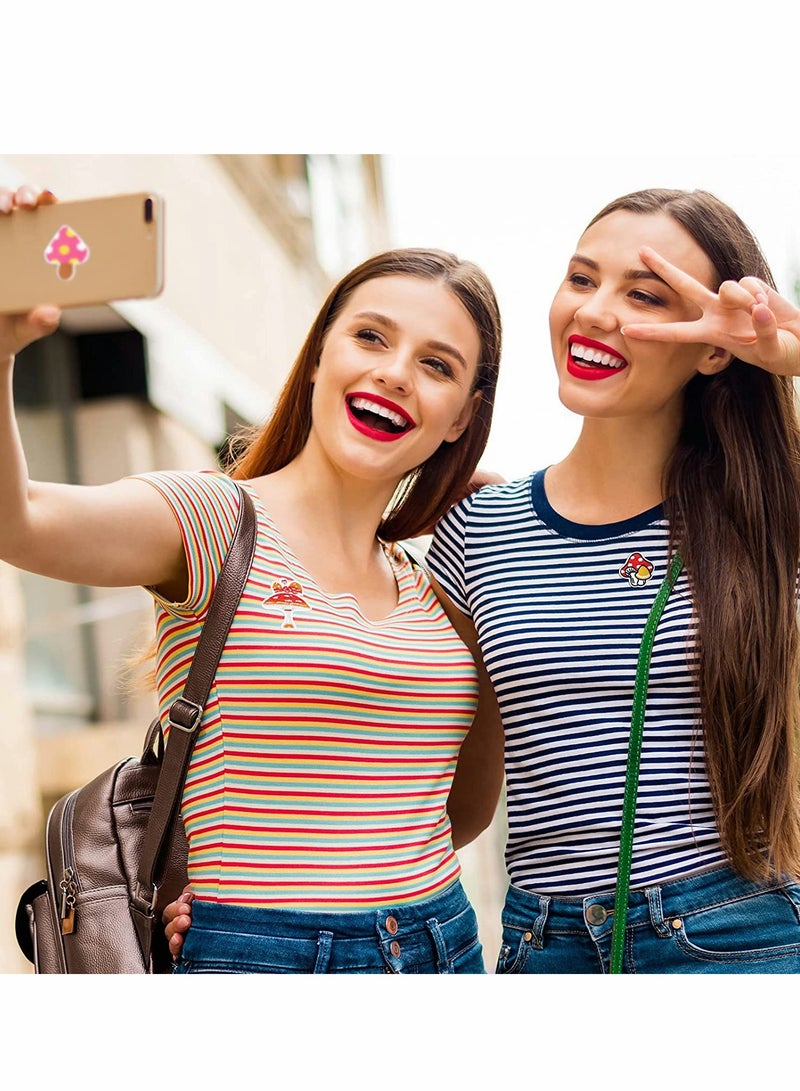 Mushroom Embroidery Patches, 40 Pcs Clothing Mini Stickers Nature Patches Suitable for Clothes Dress Hat Pants Shoes Curtain DIY Applique Patch Sewing Craft Decoration - Image 5