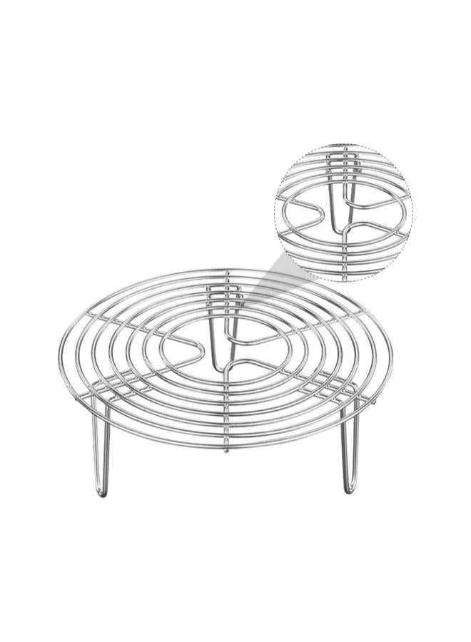 Wire Racks Stainless Steel Trivet Rack Stand Cooking Steamer Rack Heavy Duty Pressure Cooker Steam Rack Round Cooling Basket for Egg Vegetable 20 * 7cm Steam Pot  - Image 2