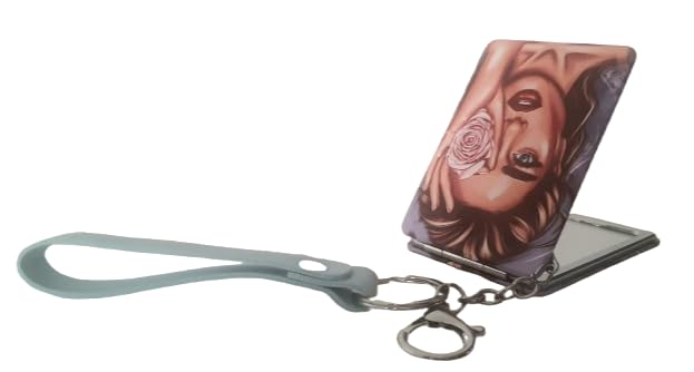 Pocket Cute Digital Compact Mirror with Keychain and 1x2 Magnifying for Makeup Handbags and Travel 9cmx7cm  - Image 5