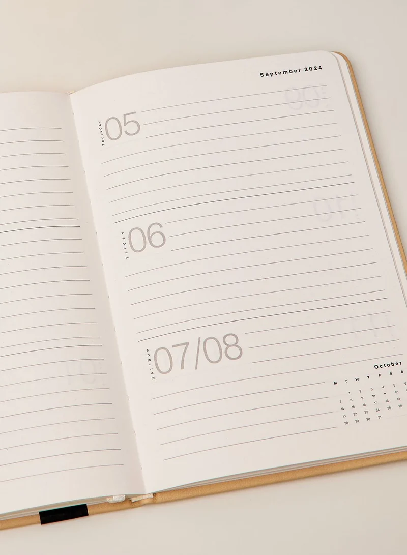 Typo Beige 2024 Weekly Planner Diary