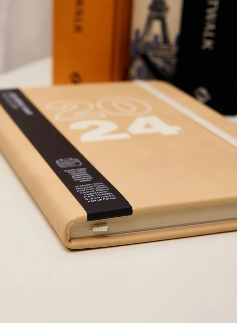 Typo Beige 2024 Weekly Planner Diary