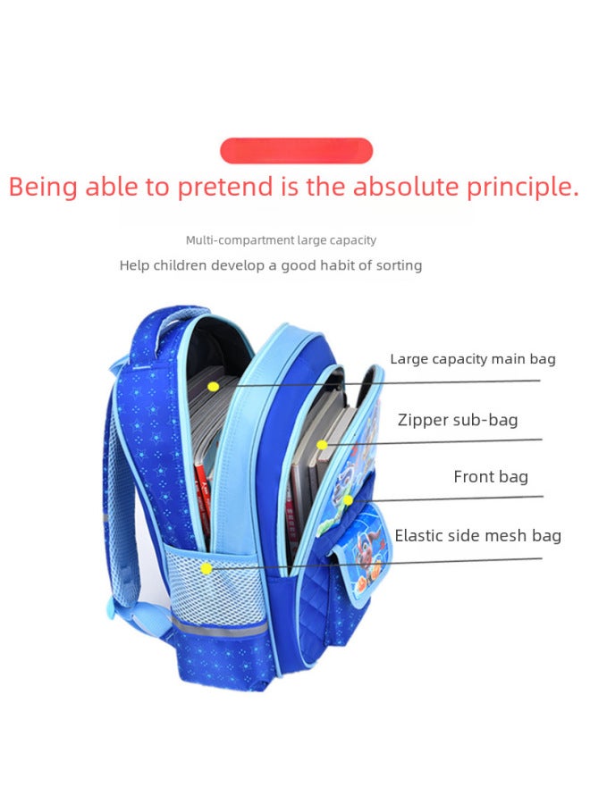 Cartoon Kids Backpacks For Boys Girls Primary School Students Grades 1-3 Lightweight Children's Book Bags-Color:828 J-X Rose Red - Image 5