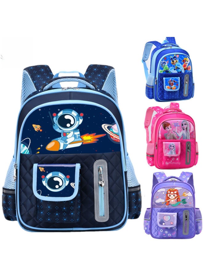 Cartoon Kids Backpacks For Boys Girls Primary School Students Grades 1-3 Lightweight Children's Book Bags-Color:828 J-X Rose Red - Image 2