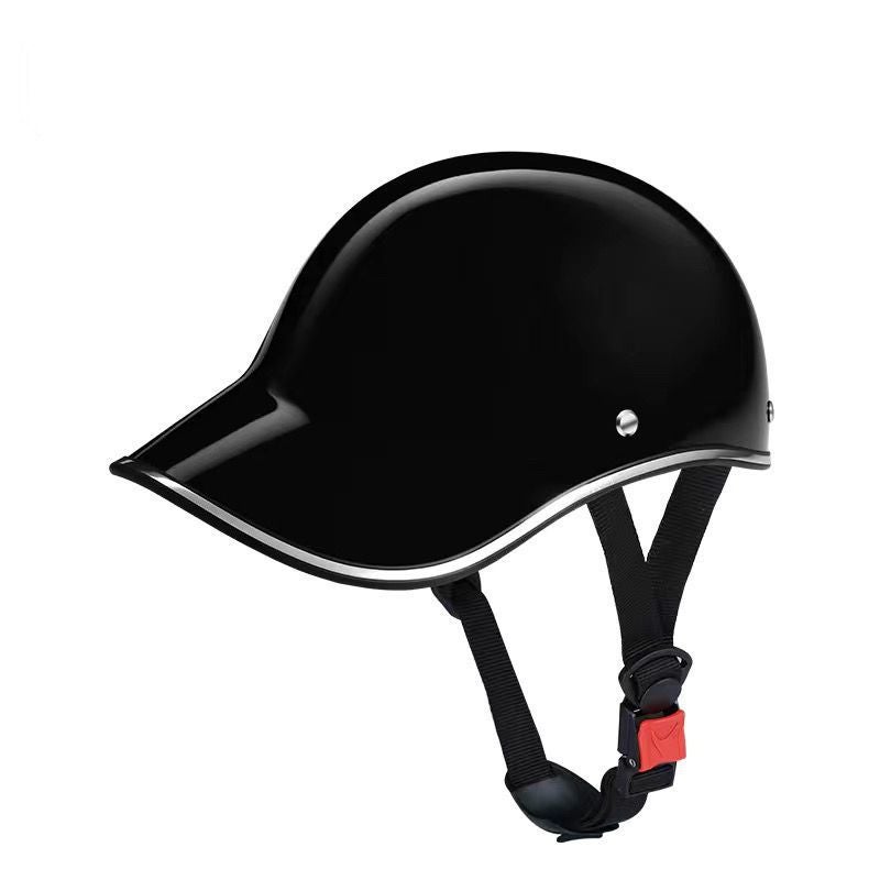 Generic Unisex Breathable Helmet Summer Visor Cap bright black 