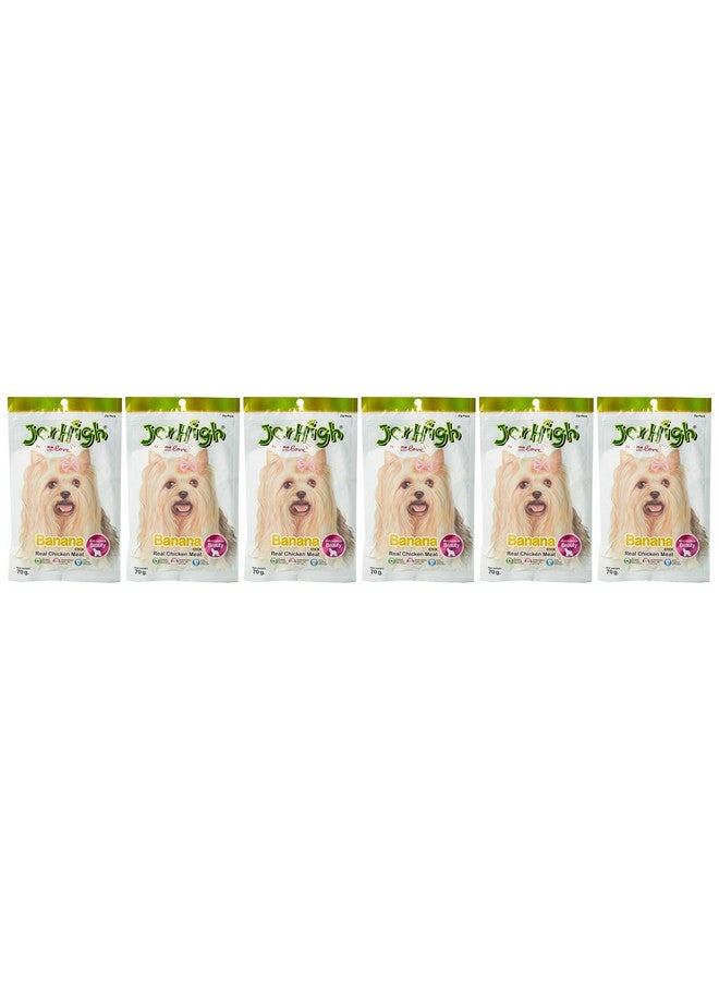JerHigh Fruity Banana Stick Dog Treat, 70 G (Pack Of 6), All Life Stages - Image 1