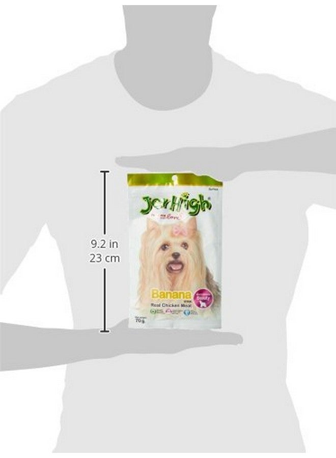 JerHigh Fruity Banana Stick Dog Treat, 70 G (Pack Of 6), All Life Stages - Image 2