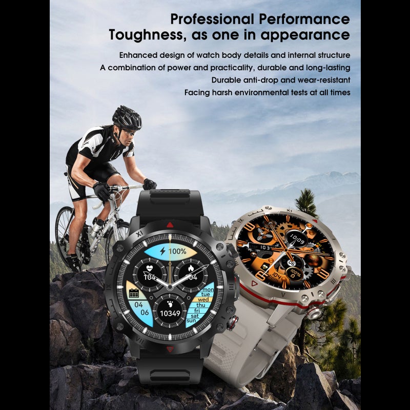 D12 Smart Bracelet Sports Watch 1.39-Inch IPS FullTouch Screen Fitness Tracker IP67 Waterproof  BT Call Blood Oxygen/Sleep/Heart Rate/Blood Pressure Monitor Multiple Sports Mode - Image 4