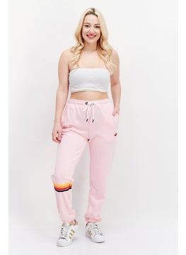 Ocean Pacific Women Drawstring Embroidered Logo Sweatpants, Pink  - Image 3
