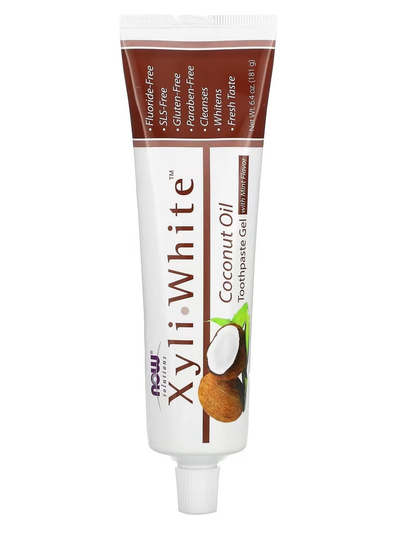 now Zili White Tooth Gel with Coconut Oil and Mint Flavor 181g - Image 2