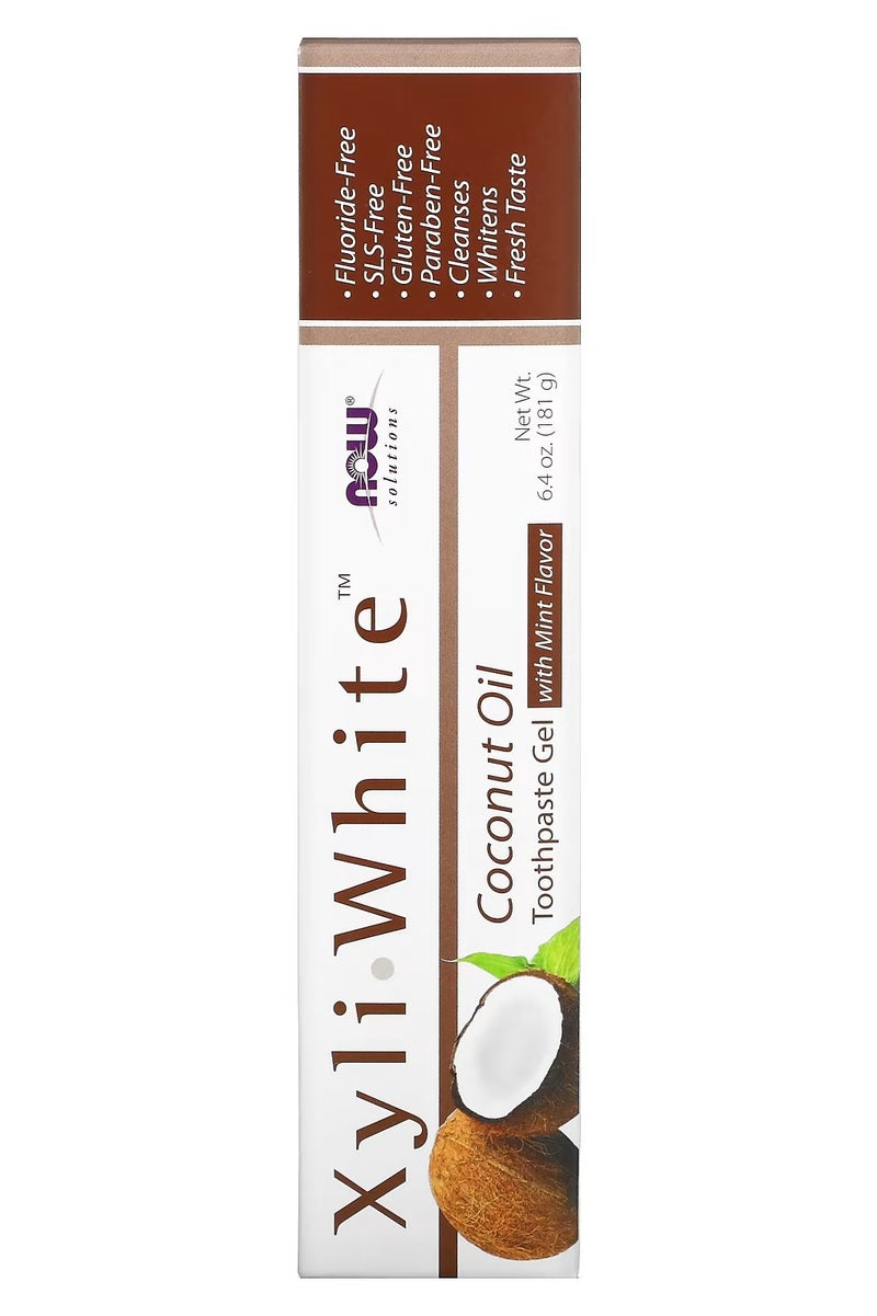 now Zili White Tooth Gel with Coconut Oil and Mint Flavor 181g - Image 1