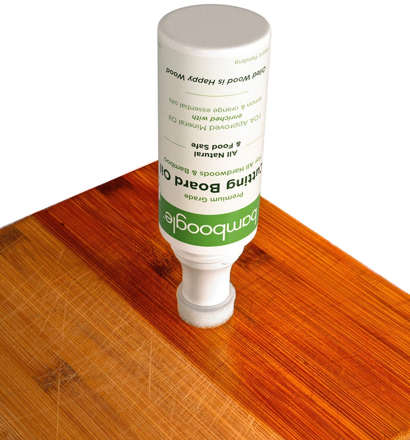 Bamboogle Food Grade Mineral Oil For Cutting Boards - No Mess Cutting Board Oil With Easy Applicator - Image 1