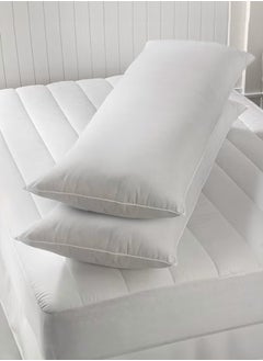 In-House 2 Pieces | Microfiber Solid Long Sleeping Pillow  - 150x50 cm - White  - Image 1