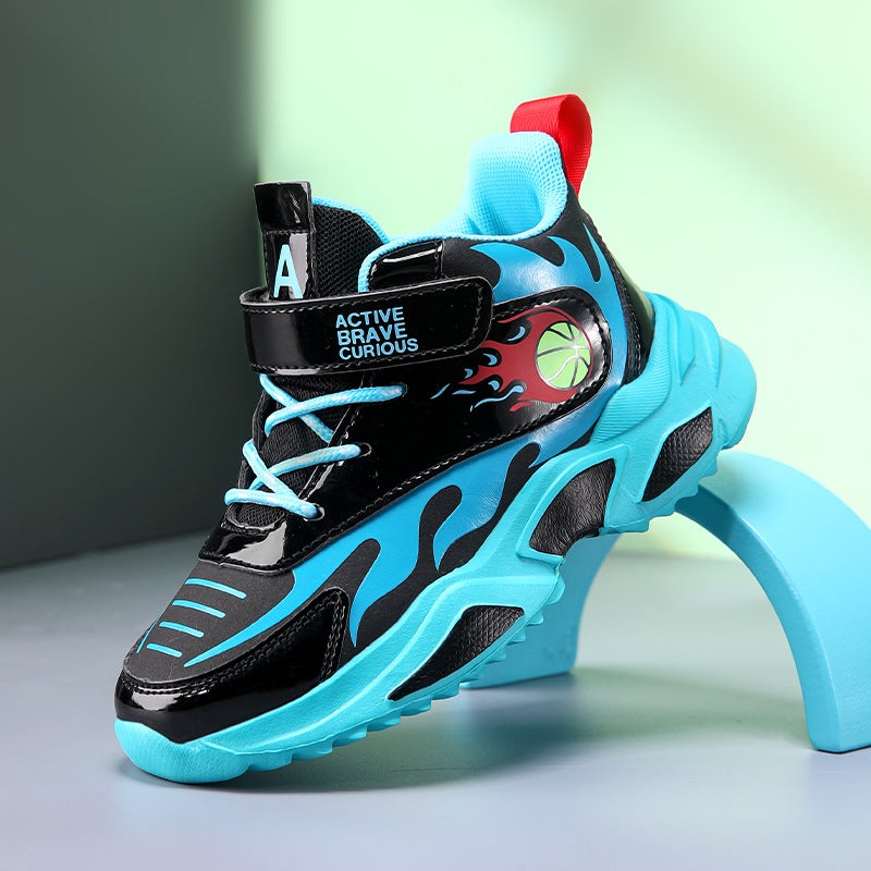Boys' Shoes 2024 Fall/Winter New Leather Children'S Non-Slip Running Sneaker Middle And Big Children'S Casual Torre Shoes Tide - Image 4