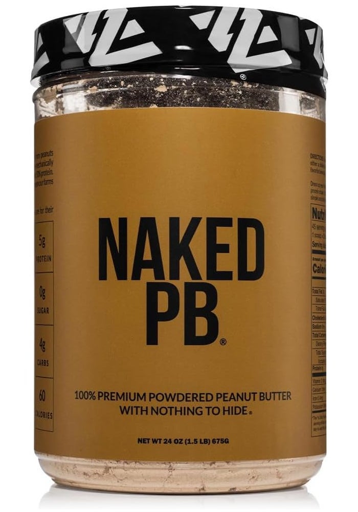 Nakd زبدة الفول السوداني المسحوقة Naked PB 1.5 رطل - 100% فول سوداني محمص نقي، نباتي، بدون إضافات - Image 1