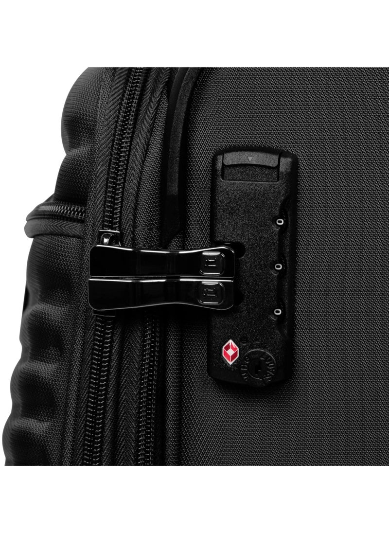 it Luggage it luggage UPPER LITE Precursor, Unisex Polyester Material Soft Case Luggage, 8x360 degree Spinner Wheels, Expandable Trolley Bag, Telescopic Handle, TSA lock, 12-2883B08, Size Cabin, Color Black  - Image 4