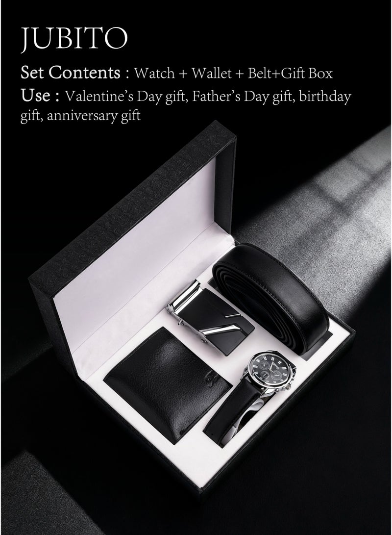 JUBITO Gift Set, Gifts for men, Men's Waterproof Watch Wallet Belt Set, Practical Men's Gift Valentine's Day Set, Father's Gift, Birthday Gift, Anniversary Gift - Image 3