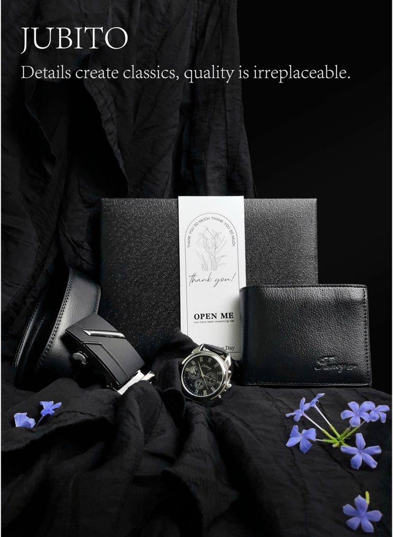 JUBITO Gift Set, Gifts for men, Men's Waterproof Watch Wallet Belt Set, Practical Men's Gift Valentine's Day Set, Father's Gift, Birthday Gift, Anniversary Gift - Image 2