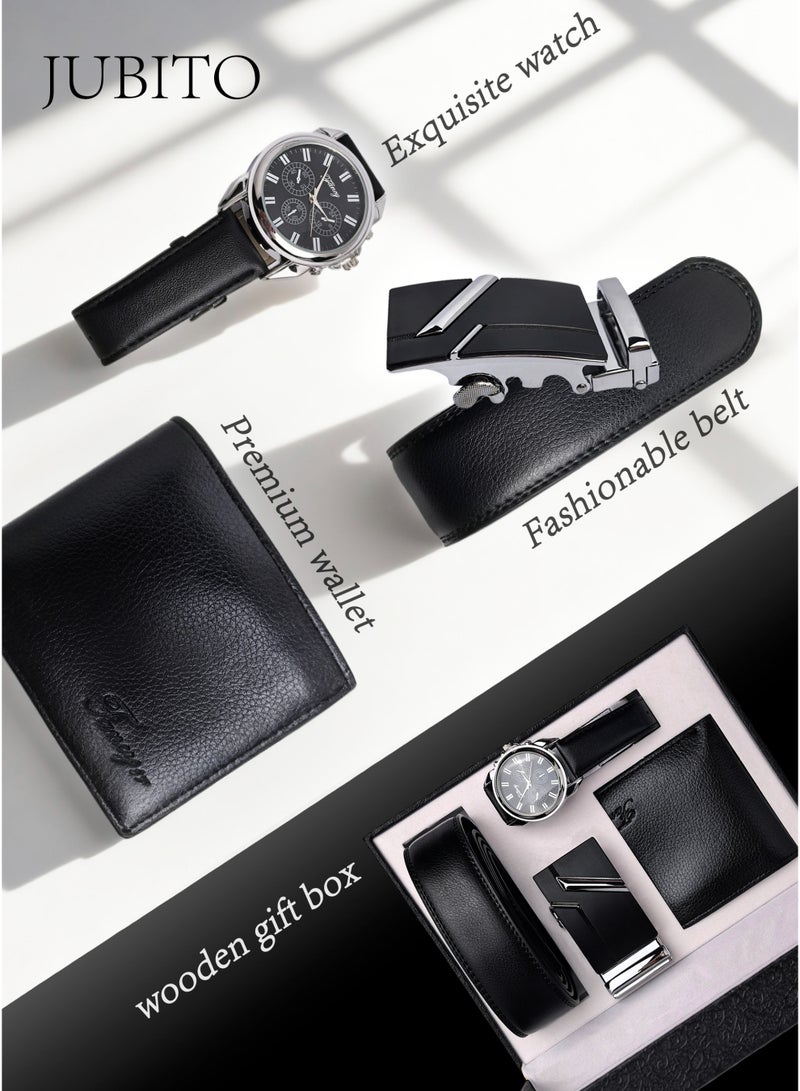 JUBITO Gift Set, Gifts for men, Men's Waterproof Watch Wallet Belt Set, Practical Men's Gift Valentine's Day Set, Father's Gift, Birthday Gift, Anniversary Gift - Image 4