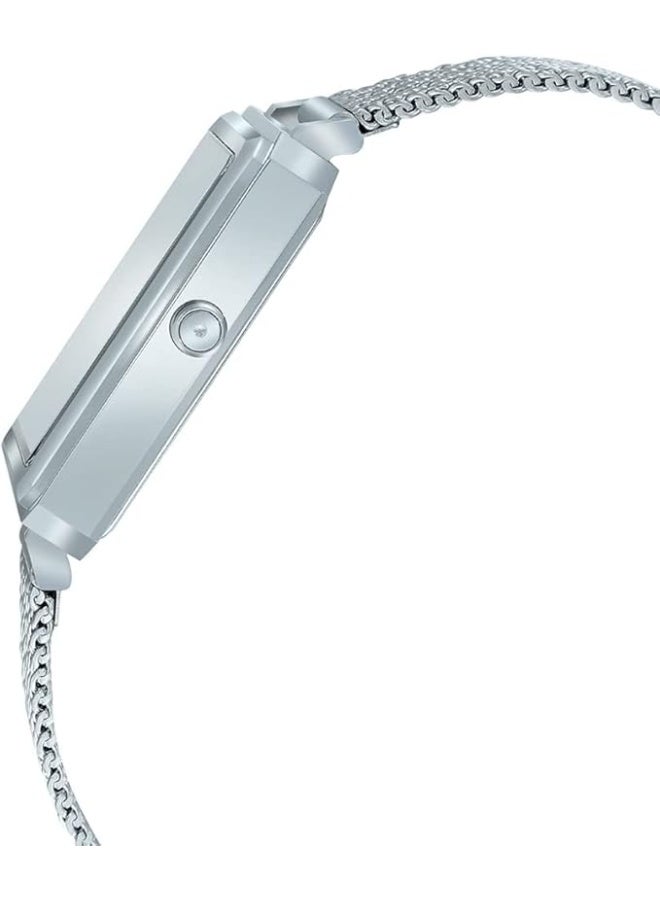 كاسيو ساعة كاسيو للرجال، أنالوج رقمي، مينا أزرق، سوار شبكي من الفولاذ المقاوم للصدأ، MTP-B205M-2EDF - Image 3