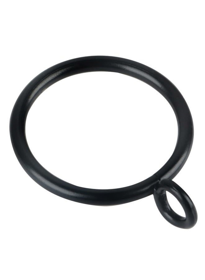 Hanitronic 1.25-Inch Drapery Curtain Ring with Eyelet for Curtain Panels, Set of 30 PCS – Black Curtain Rings - Image 1