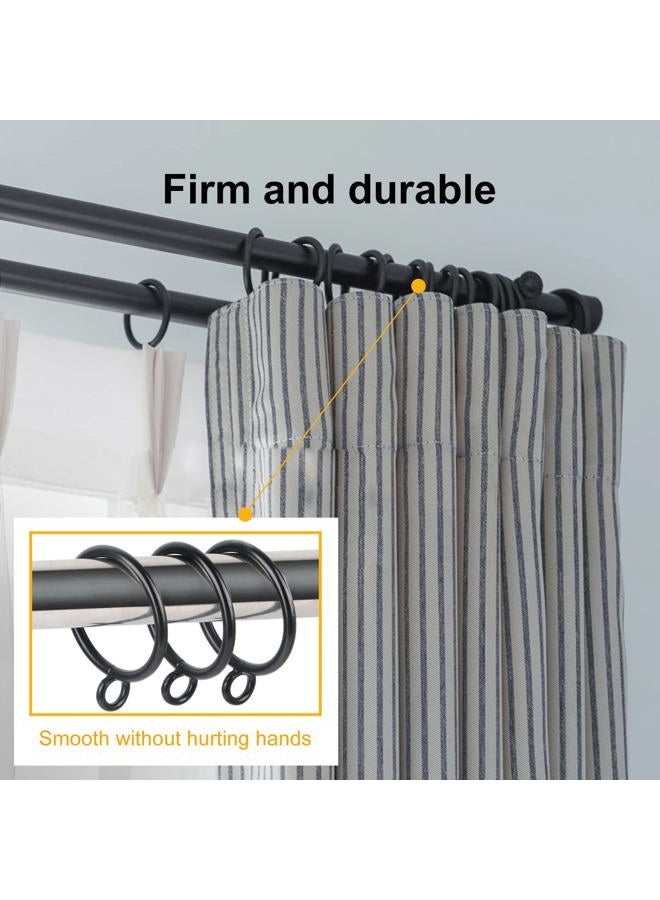 Hanitronic 1.25-Inch Drapery Curtain Ring with Eyelet for Curtain Panels, Set of 30 PCS – Black Curtain Rings - Image 3