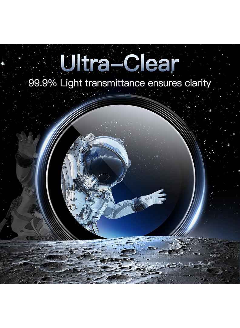 Theodor Camera Lens Protectors for iPhone 16 Pro/16 Pro Max Armorite Individual Lens Protectors, Scratch-Resistant Ultra-thin Tempered Glass with Aluminum Edging, (Black) - Image 5