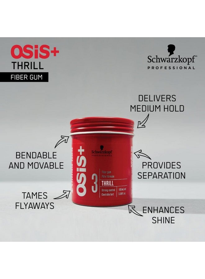 Osis+ Thrill Fibre Gum Medium Hold Flexible Style Control Bendable And Moldable Texturizing Megafibers And Natural Carnauba Wax For Longlasting Separation And Shine 3.38 Oz - Image 3