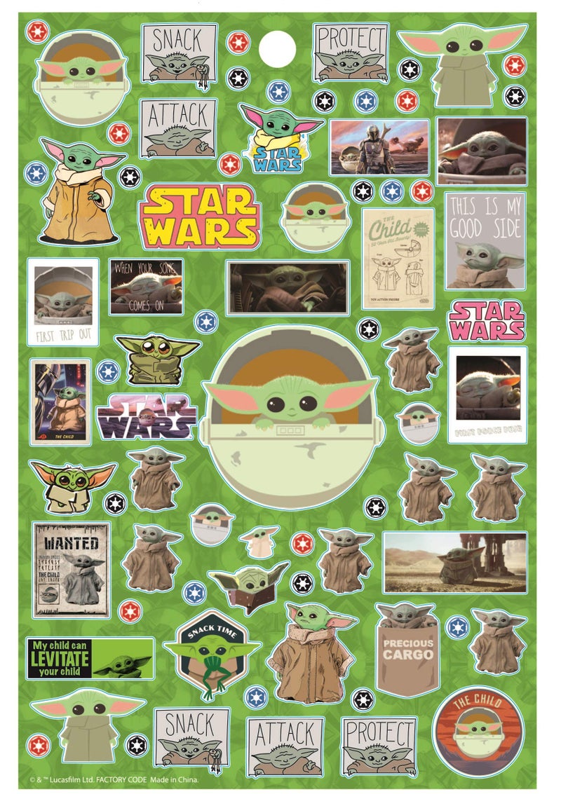 Innovative Designs Baby Yoda Star Wars The Mandalorian Sticker Book Pack - Over 300 Stickers - Image 4